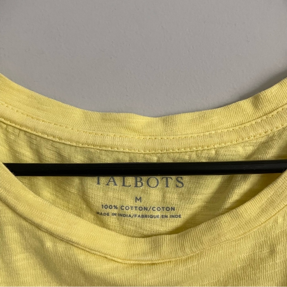 Talbots Neon Yellow Graphic 'Summer Time' Casual Tee Shirt - Picture 4 of 4